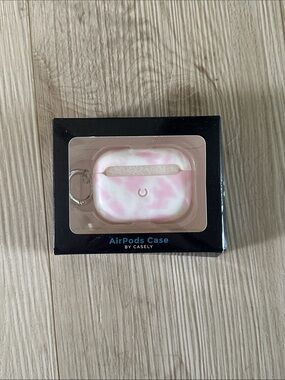 Pink Marble AirPods Case - Protective Hard Cover